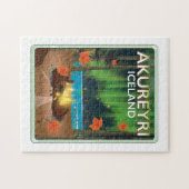 Akureyri Island Reiseplakat Puzzle (Horizontal)