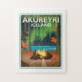 Akureyri Island Reiseplakat Puzzle (Vertikal)