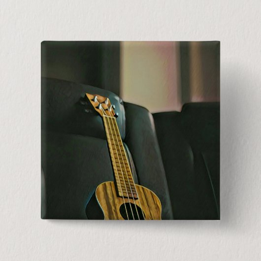 Akustik-Bass E-Gitarre-Geschenk Button (Vorderseite)