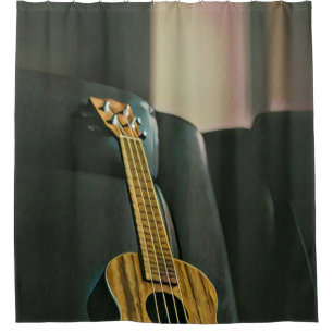 Akustik-Bass E-Gitarre-Geschenk Duschvorhang