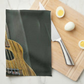 Akustik-Bass E-Gitarre-Geschenk Geschirrtuch (Viertel Falte)