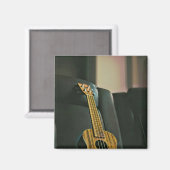 Akustik-Bass E-Gitarre-Geschenk Magnet (Vorderseite/Rückseite)