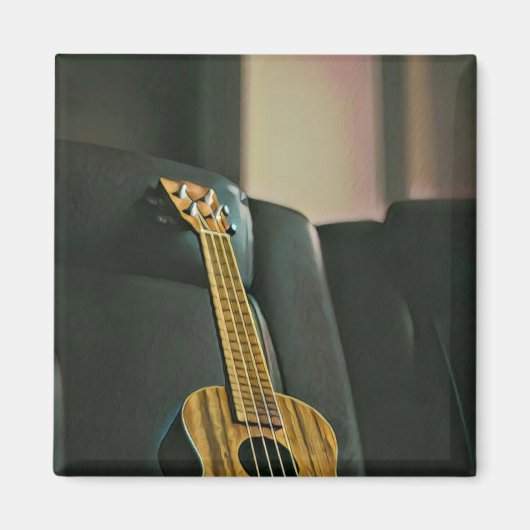 Akustik-Bass E-Gitarre-Geschenk Magnet (Vorne)