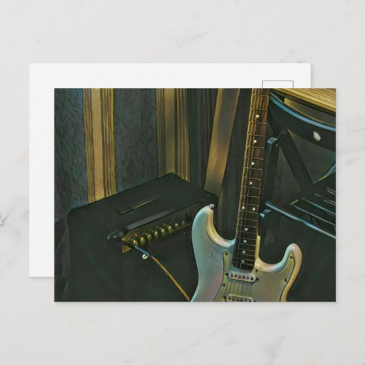 Akustik-Bass E-Gitarre-Geschenk Postkarte (Vorne/Hinten)