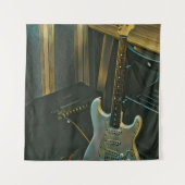 Akustik-Bass E-Gitarre-Geschenk Wandteppich (Vorderseite)