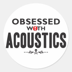 Akustik besessen runder aufkleber
