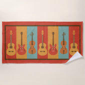 Akustik, Elektrische Gitarren und Violas Strandtuch (Vorderseite)