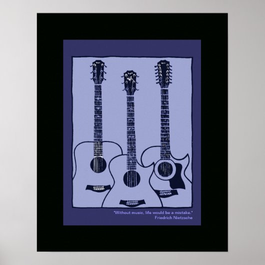 Akustik-Gitarrendekor Poster (Vorne)