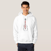 Akustikgitarre Abstraktes Logo rot Hoodie (Vorne ganz)