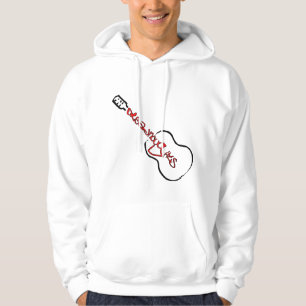 Akustikgitarre Abstraktes Logo rot Hoodie