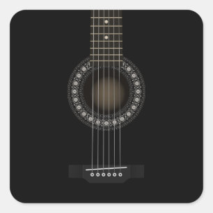 Akustikgitarre-Aufkleber Quadratischer Aufkleber