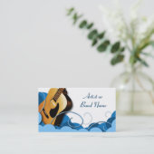 Akustikgitarre-blaue Ausdruck-Visitenkarten Visitenkarte (Stehend Vorderseite)