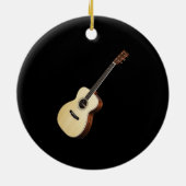 Akustikgitarre" Entwurfsgeschenke und -produkte Keramikornament (Hinten)
