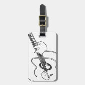 Akustikgitarre Gepäckanhänger (Vorderseite vertikal)