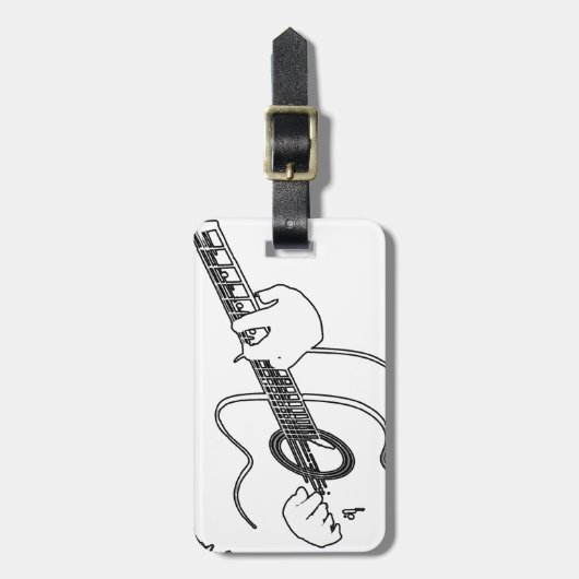 Akustikgitarre Gepäckanhänger (Vorderseite vertikal)