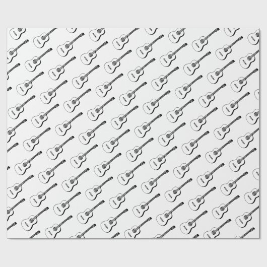 Akustikgitarre Geschenkpapier (Flach)