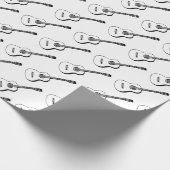 Akustikgitarre Geschenkpapier (Ecke)