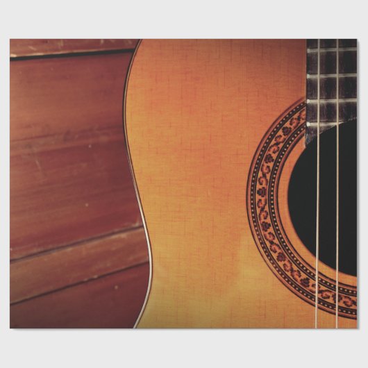 Akustikgitarre Geschenkpapier (Flach)