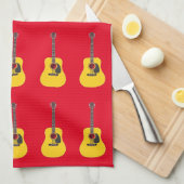 Akustikgitarre Geschirrtuch (Viertel Falte)