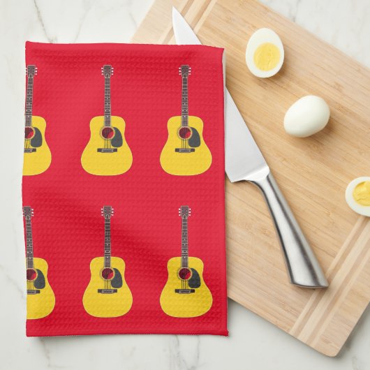 Akustikgitarre Geschirrtuch (Viertel Falte)