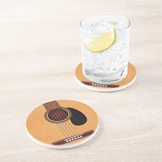 Akustikgitarre Getränkeuntersetzer (Seite)