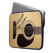 Akustikgitarre-Gewohnheits-Autogramm Laptopschutzhülle (Vorderseite Links)
