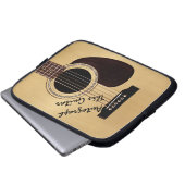 Akustikgitarre-Gewohnheits-Autogramm Laptopschutzhülle (Vorne Knopf)