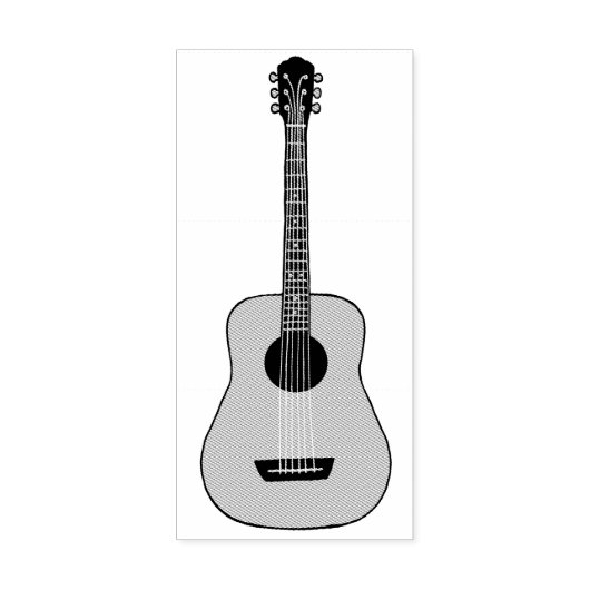 Akustikgitarre Gummistempel (Prägung)