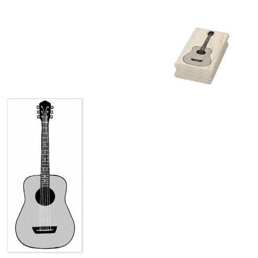 Akustikgitarre Gummistempel (Stempel)