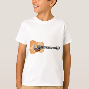 Akustikgitarre horizontal (beunruhigt) T-Shirt