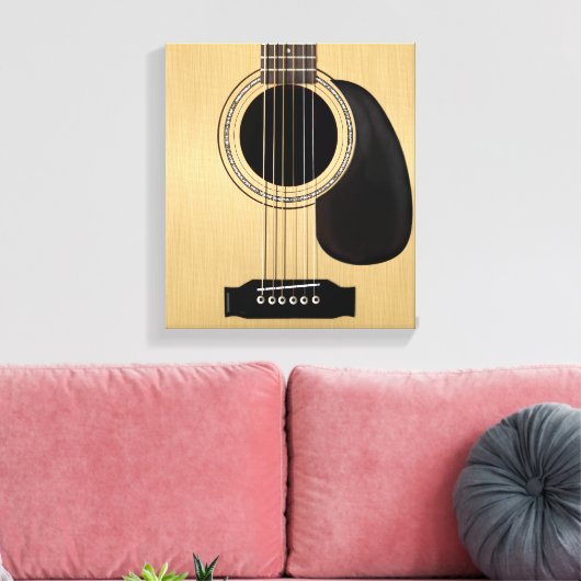 Akustikgitarre Leinwanddruck (Insitu (Wohnzimmer))