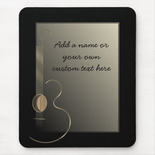 Akustikgitarre-Logo-Entwurf Mousepad (Vorne)