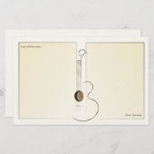 Akustikgitarre-Logo-Entwurfs-Briefpapier Briefpapier (Vorne/Hinten)