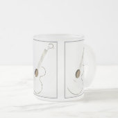 Akustikgitarre-Logo-Entwurfs-Tassen Mattglastasse (VorderseiteRechts)