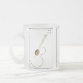 Akustikgitarre-Logo-Entwurfs-Tassen Mattglastasse (Links)