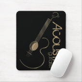 Akustikgitarre-Logo Mousepad (Mit Mouse)