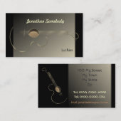 Akustikgitarre-Logo-Visitenkarte-Schablone Visitenkarte (Vorne/Hinten)