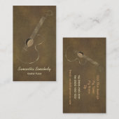 Akustikgitarre-Logo-Visitenkarten Visitenkarte (Vorne/Hinten)