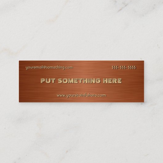 Akustikgitarre Mini Visitenkarte (Rückseite)