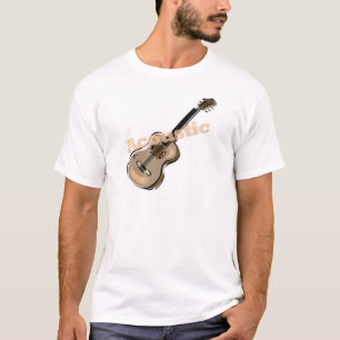Akustikgitarre mit Text T-Shirt