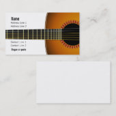 Akustikgitarre-Musikindustrie-Karte Visitenkarte (Vorne/Hinten)