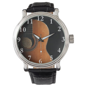 Akustikgitarre-Musikinstrument-Uhr Armbanduhr