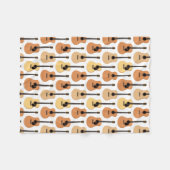 Akustikgitarre-Muster Fleecedecke (Vorderseite (Horizontal))