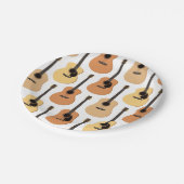 Akustikgitarre-Muster Pappteller (Schrägansicht)