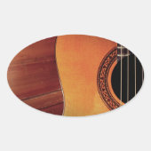 Akustikgitarre Ovaler Aufkleber (Vorderseite)