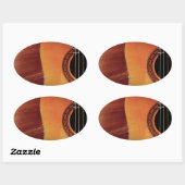 Akustikgitarre Ovaler Aufkleber (Blatt)