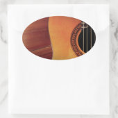 Akustikgitarre Ovaler Aufkleber (Tasche)