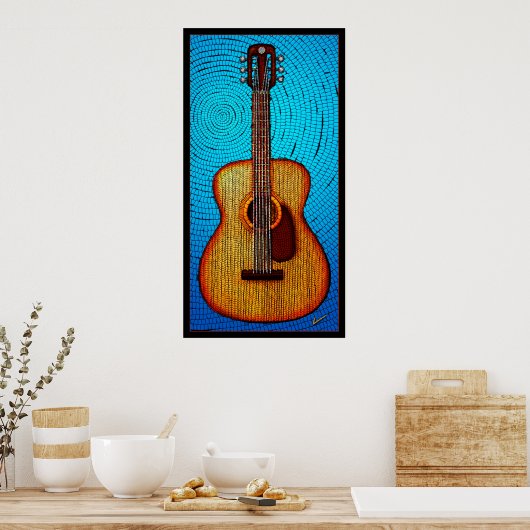 Akustikgitarre Poster (Küche)
