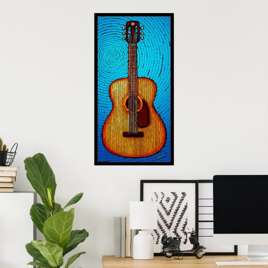 Akustikgitarre Poster (Heimbüro)