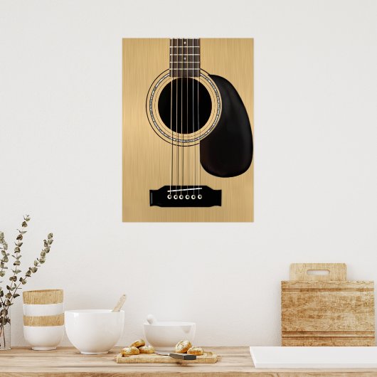 Akustikgitarre Poster (Küche)